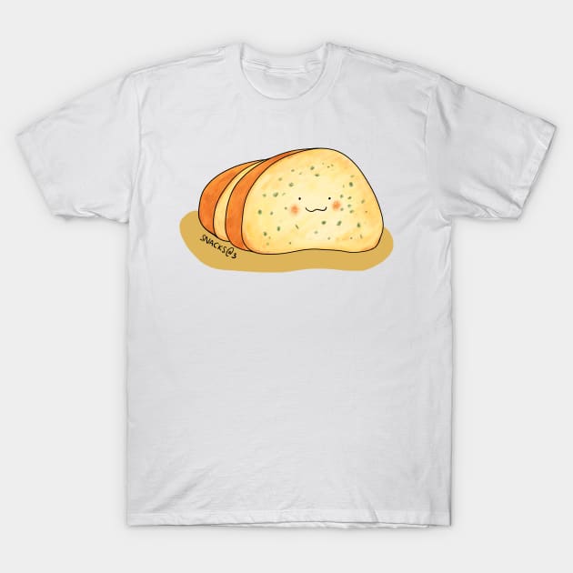 Slices of garlic bread T-Shirt by Snacks At 3